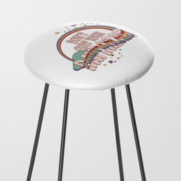 Dont quit your daydream rainbow quote Counter Stool