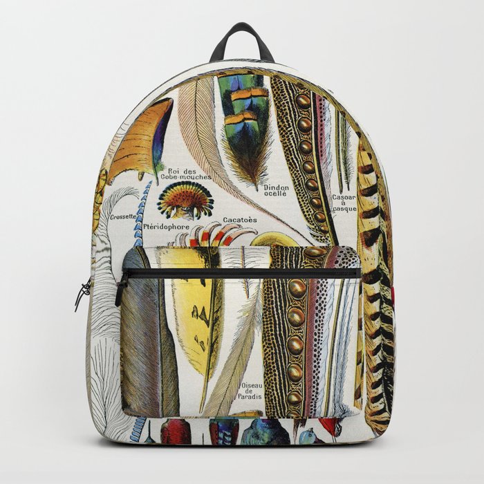 Adolphe Millot "Plumes - Feathers" Backpack