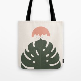 Cat and Plant 37 Tote Bag