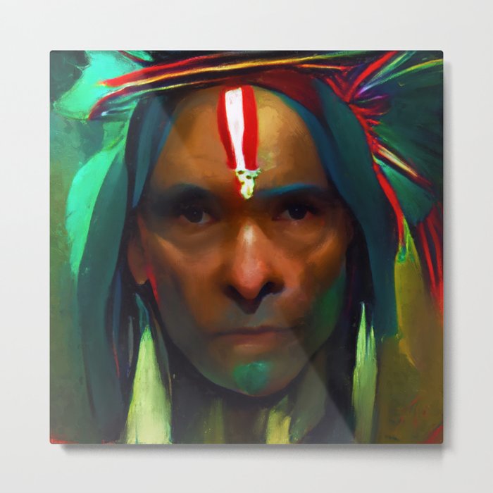 Native American Chief Metal Print