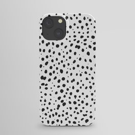 Dalmatian Spots - Black and White Polka Dots iPhone Case