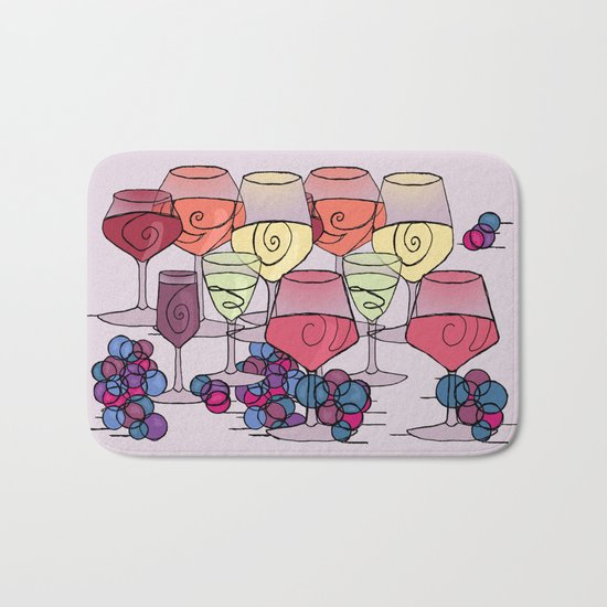 Wine and Grapes v2 Bath Mat
