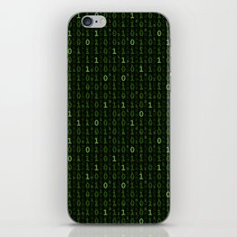 matrix. 0 and 1 numbers iPhone Skin