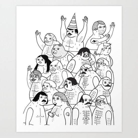 Sauna Club Art Print
