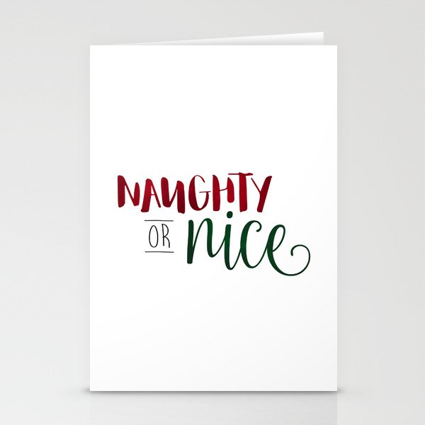 Naughty Or Nice Stationery Cards