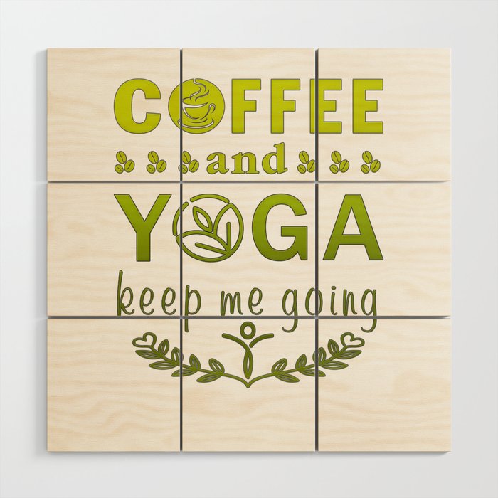 Coffee and yoga Wood Wall Art