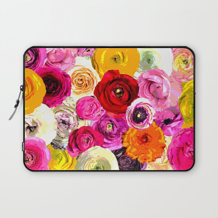 I Love Ranunculus Flowers Laptop Sleeve