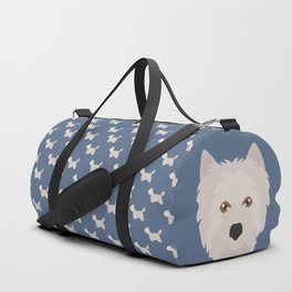 White West Highland Terrier Dog Duffle Bag