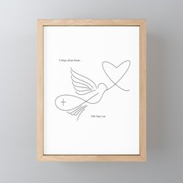 Faith.Hope.Love - Monochrome Framed Mini Art Print