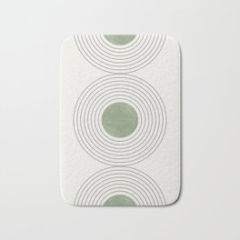 Fresh Pattern, Green Circle Bath Mat