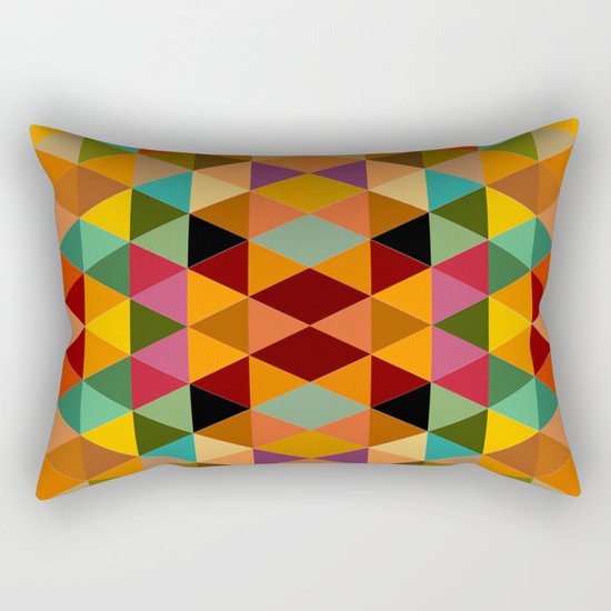 Middle Triangles Rectangular Pillow