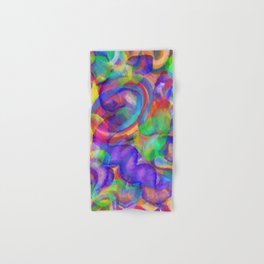 Pop Abstract Glitch Joyful Art For All by Emmanuel Signorino Hand & Bath Towel