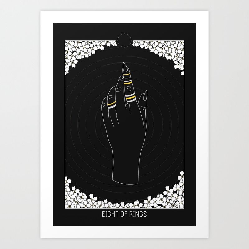 Eight Of Rings Tarot Illustration Art Print By Mrkttnr Society6