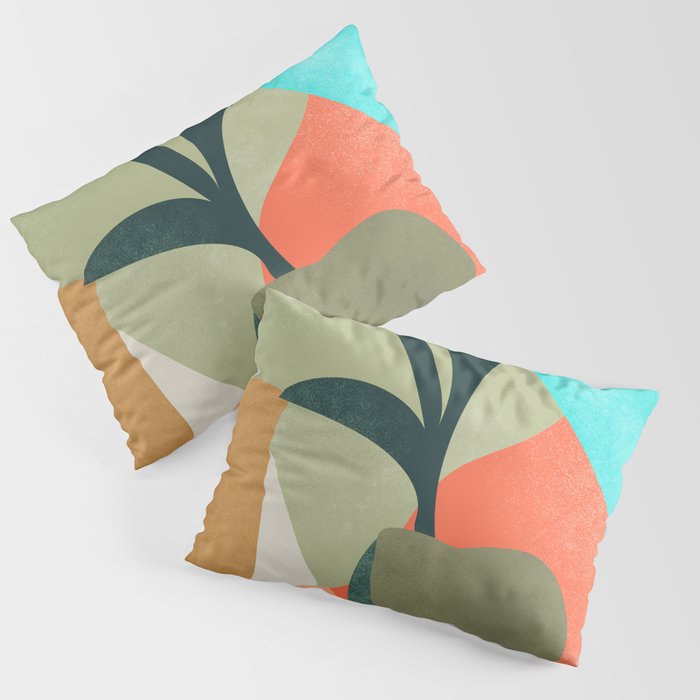 Colorful foliage abstract art art print society6 Pillow Sham by