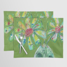 Abstract Daisies in a Vase Placemat