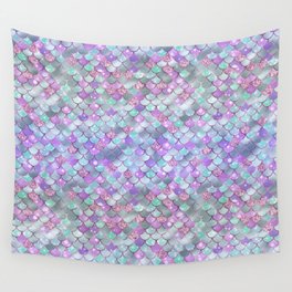 Colorful Mermaid Pattern Glamorous Wall Tapestry