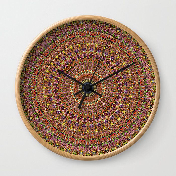 Magic Ornate Garden Mandala Wall Clock
