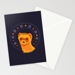 Cute ferret art adorable animal Stationery Card