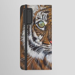 Siberian Tiger Stare Down Face Android Wallet Case