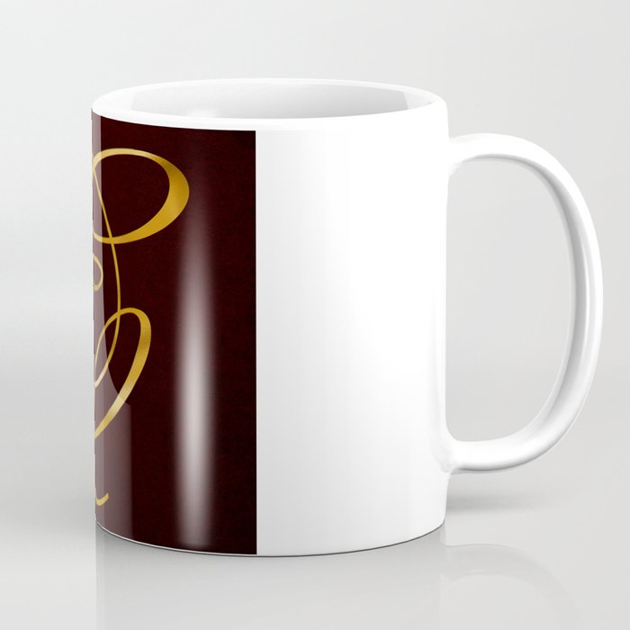 Golden letter E in vintage design Coffee Mug