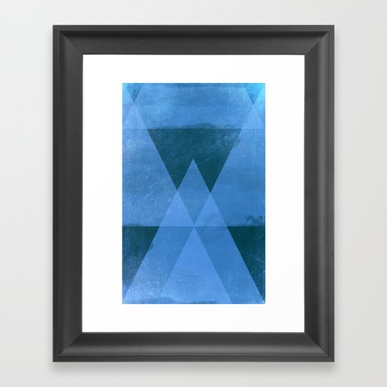 Distressed Triangles Framed Art Print