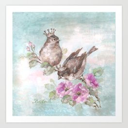 French Crown Songbirds I Art Print