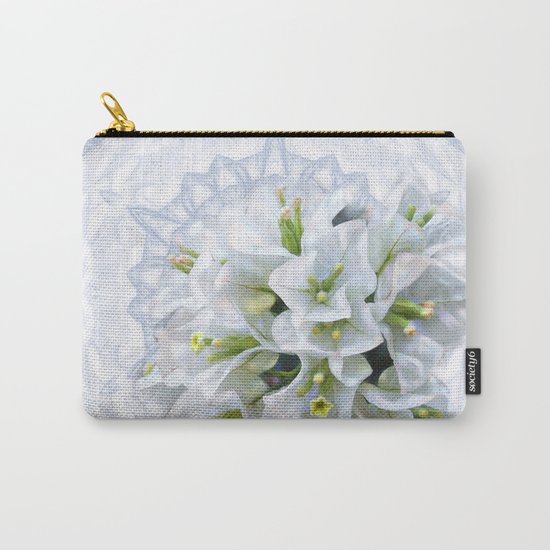 pretty bouganvillea on delicate kaleidoscope Carry-All Pouch