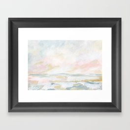 Golden Hour - Pastel Seascape Framed Art Print