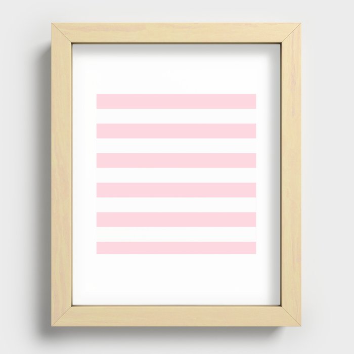Pink Stripe Recessed Framed Print