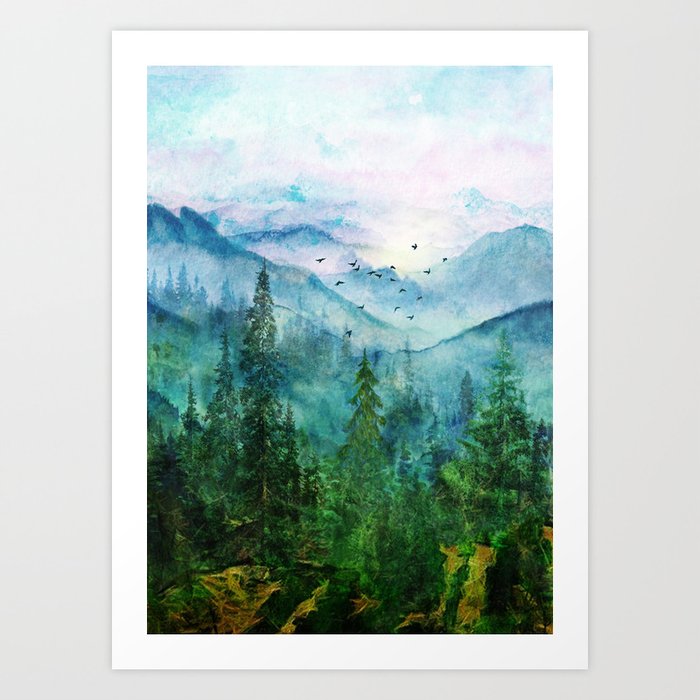 Spring Mountainscape Art Print