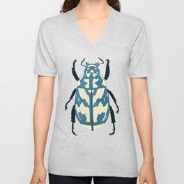 Blue beetle insect V Neck T Shirt