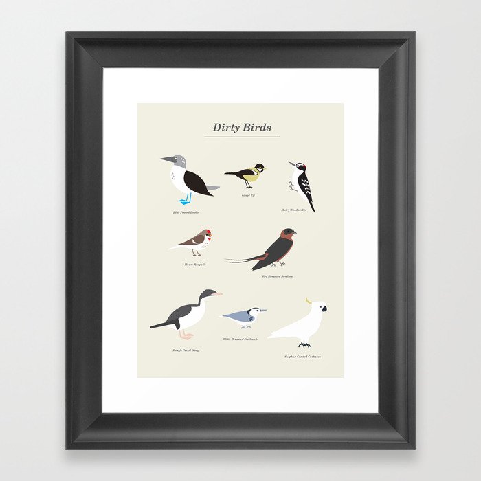 Dirty Birds Framed Art Print