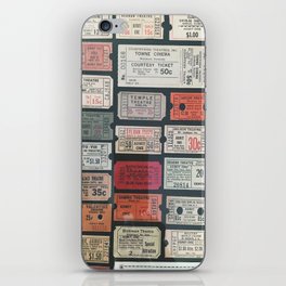 Vintage Movie Tickets iPhone Skin