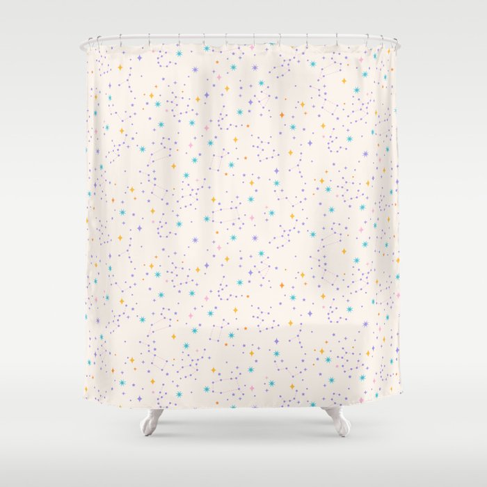 Colorful Night Sky Shower Curtain