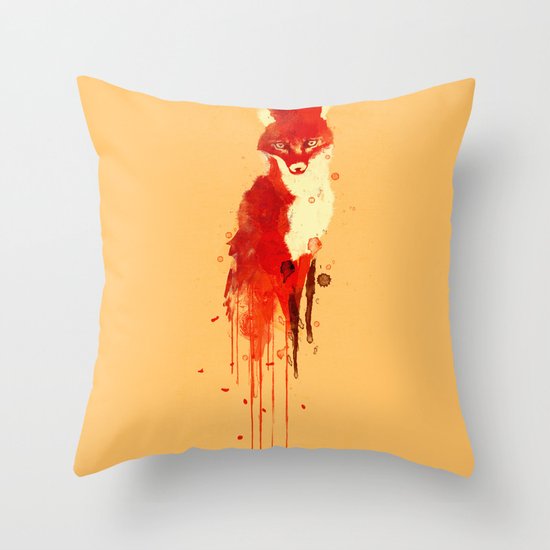 The fox, the forest spirit Throw Pillow