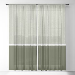 Linen Sage & Olive Sheer Curtain