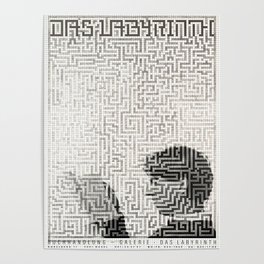 Werbeplakat das labyrinthe buchhandlung galerie Poster