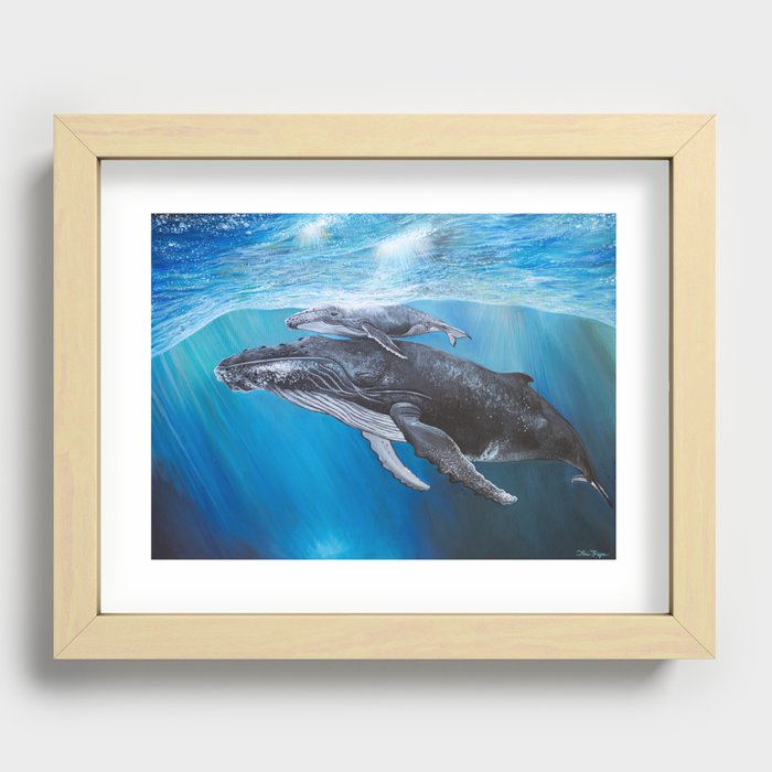 Whale Wisdom Recessed Framed Print