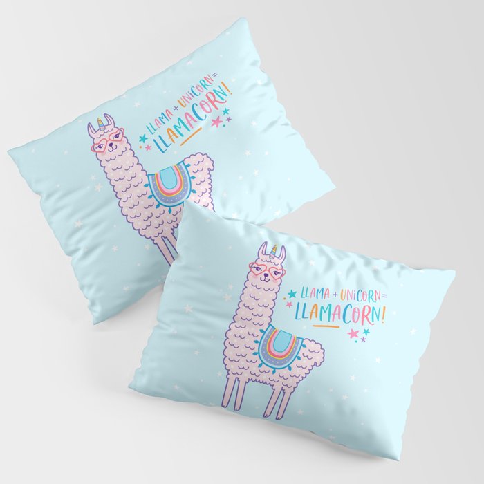 llama unicorn llamacorn pink lama alpaca funny cute gift Pillow Sham