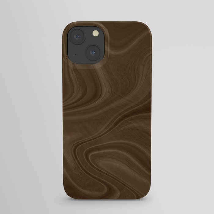 Chocolate Brown Swirl iPhone Case