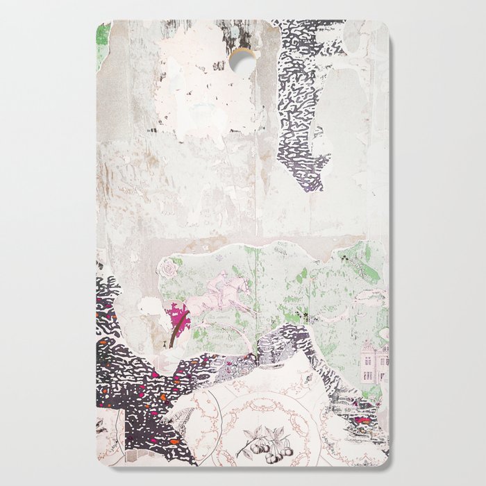 New York, USA⎪Arty graphic design destroy grunge tapestry wall art with horse green black pattern Cutting Board