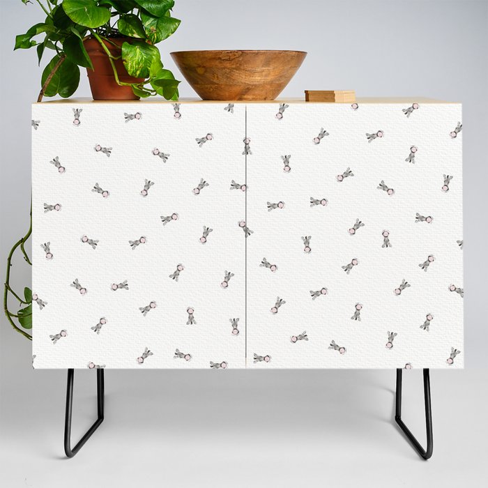 Bubble Gum Zebra Credenza By Amypetersonartstudio Society6