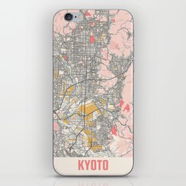 Kyoto city map iPhone Skin