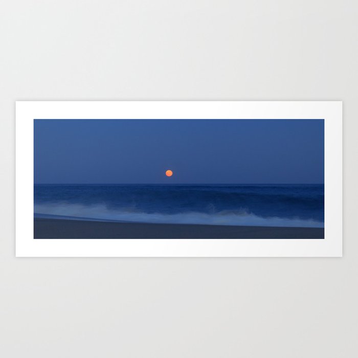 The Hamptons Moonrise  Art Print