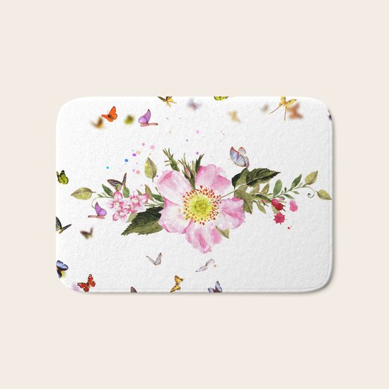 butterflies Bath Mat