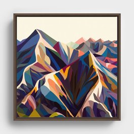 Mountains original Framed Canvas
