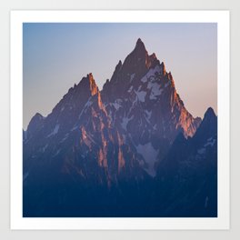 Mountain Peaks Grand Teton National Park Mountains Nature Landscape Photography Sunset Art Print