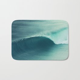 Perfect Wave Bath Mat | Surfing, Beach, Stoked, Blue, Hawaii, Water, Wave, Summer, Surf, Aqua 