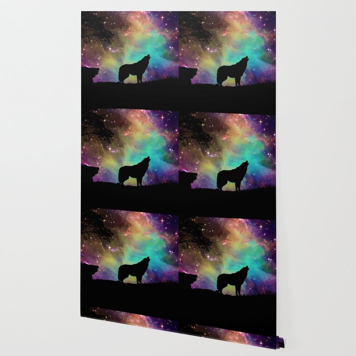 Wolf Galaxy Wallpaper By Nocolordesigns Society6