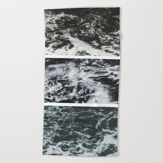 Saltwater Trytych Var II - blacks Beach Towel